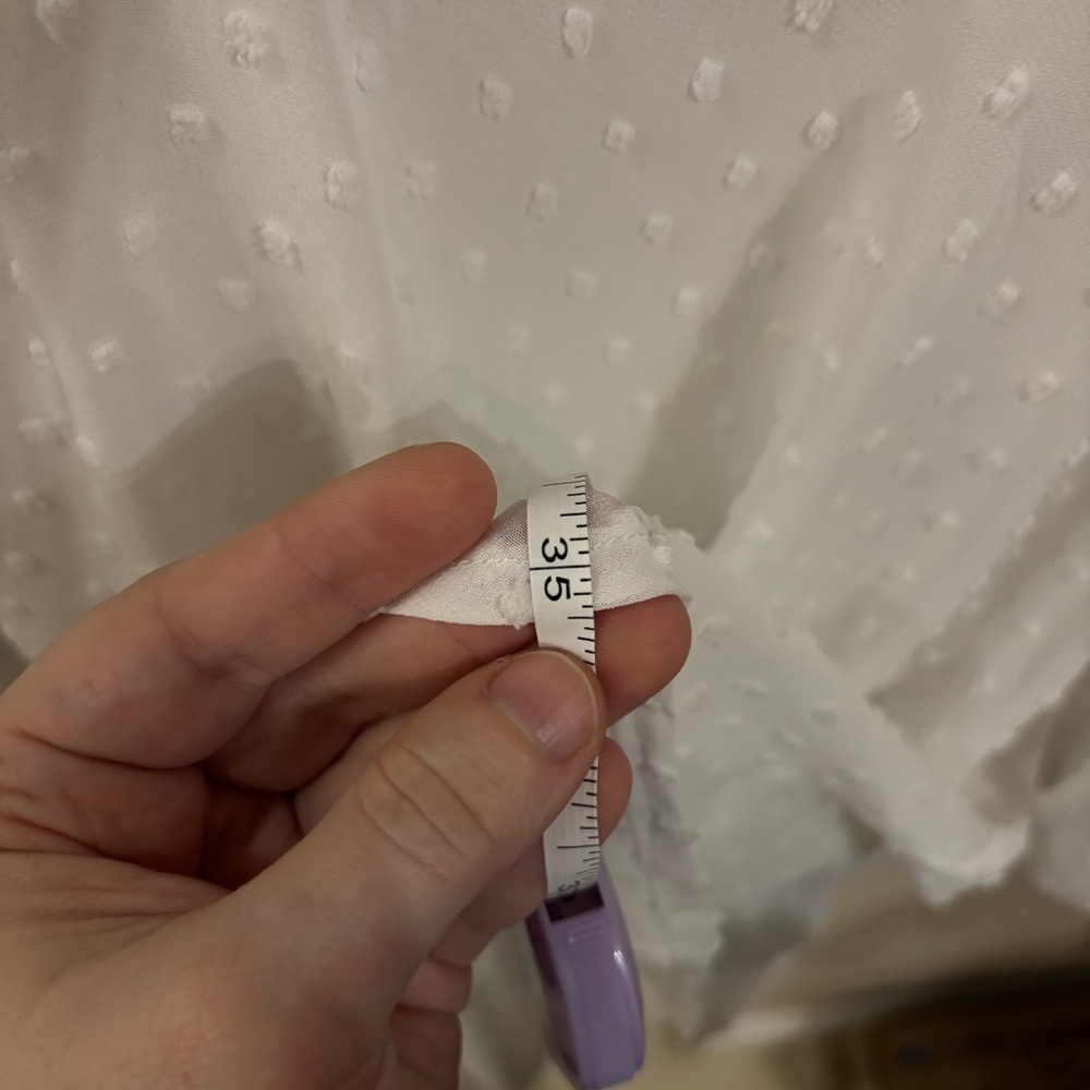 Lulu's Wine and Dine White Swiss Dot Long Sleeve Skater Dress - Picture 7 of 8